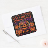 ハロウィン, カボチャの巫女の花, ゴシック スクエアシール (封筒)
