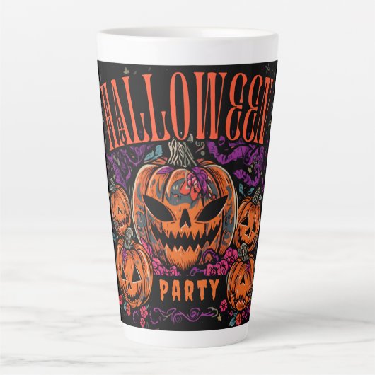 ハロウィン, カボチャの集会が花開く, ゴシック カフェラテマグ (正面)