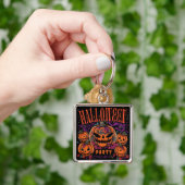 ハロウィン, カボチャの集会が開花, ゴシック キーホルダー (手)