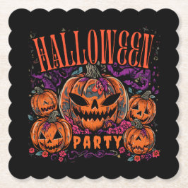 ハロウィン, カボチャの集会が開花, ゴシック ペーパーコースター