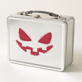 ハロウィン カボチャの顔 メタルランチボックス
