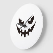 ハロウィン カボチャの顔 ラージ壁時計 (傾斜)