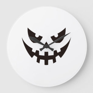 ハロウィン カボチャの顔  ラージ壁時計