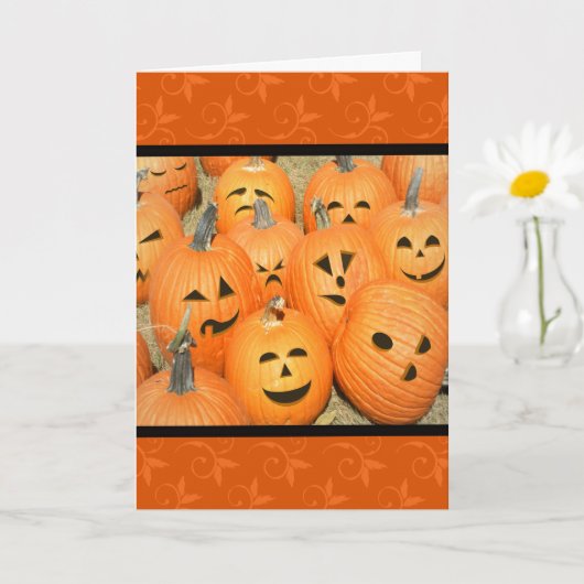 ハロウィン カボチャパッチ カード (小さな植物)