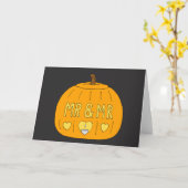 ハロウィン・カボチャ氏とミスター・ハロウィーン・カボチャ カード (黄色い花)