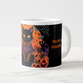 ハロウィン,カボチャ畑の徘徊者,黒猫 ジャンボコーヒーマグカップ (正面右)