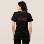 ハロウィン,カボチャ畑の徘徊者,黒猫 トライブレンドTシャツ (裏面全面)
