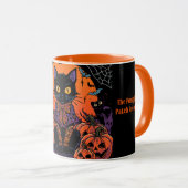 ハロウィン,カボチャ畑の徘徊者,黒猫 マグカップ (正面右)