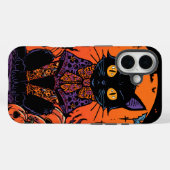 ハロウィン,カボチャ畑の徘徊者,黒猫 Case-Mate iPhoneケース (裏面 (横))