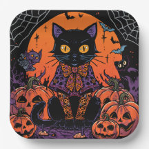 ハロウィン,カボチャ畑をうろつく者,黒猫