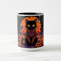 ハロウィン,カボチャ畑をうろつく者,黒猫