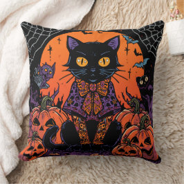 ハロウィン,カボチャ畑を徘徊する者,黒猫 クッション