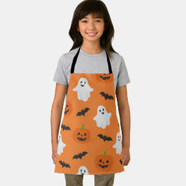 ハロウィン カボチャ コウモリ おばけ キッズ エプロン