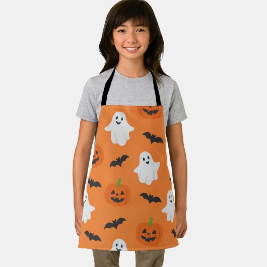ハロウィン カボチャ コウモリ おばけ キッズ エプロン (インサイチュ)