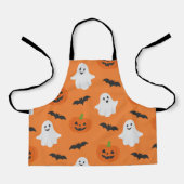ハロウィン カボチャ コウモリ おばけ キッズ エプロン (正面)