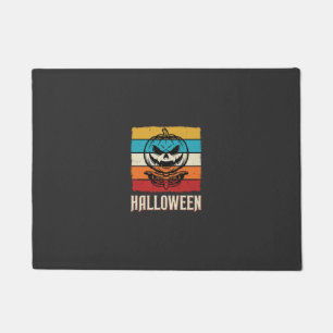 ハロウィン カボチャ ドクロ レトロ ヴィンテージ ドアマット