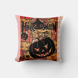 ハロウィン, カボチャ パーティー, ブラックピンク クッション