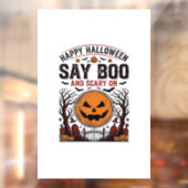 ハロウィン カボチャ ブー怖い ヴィンテージ_1 ウィンドウサイン (シート2)