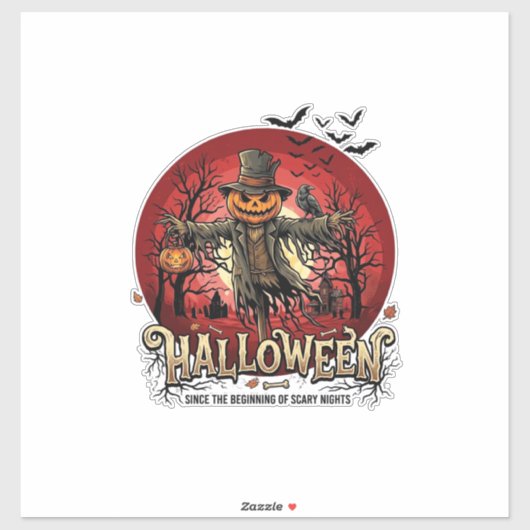 ハロウィン カボチャ 案山子 ワタリガラス コウモリ_1 シール (シート)