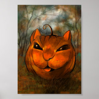 ハロウィン カボチャ 猫 プリント