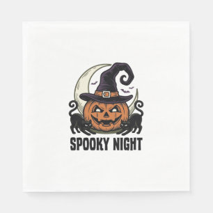 ハロウィン カボチャ 猫 魔女の帽子 ヴィンテージ Tシャツ_1 スタンダードランチョンナプキン