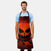 ハロウィン/カボチャ/秋 エプロン (着用した状態)