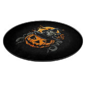 ハロウィン/カボチャ/秋/落ち葉 カッティングボード (角)