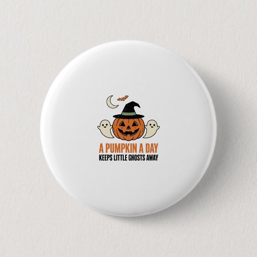 ハロウィン カボチャ 面白い お化け ヴィンテージ 引用_1 缶バッジ (正面)