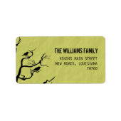 ハロウィン |カラス ラベル (正面)