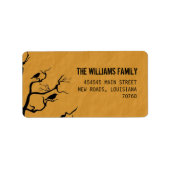 ハロウィン |カラス ラベル (正面)