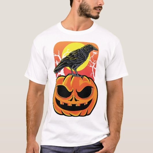 ハロウィン カラス 鳥観察者 ギフト Tシャツ (正面)