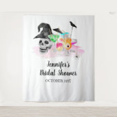 ハロウィン カラフル コクテール ブライダル シャワー バックドロップ タペストリー (正面)