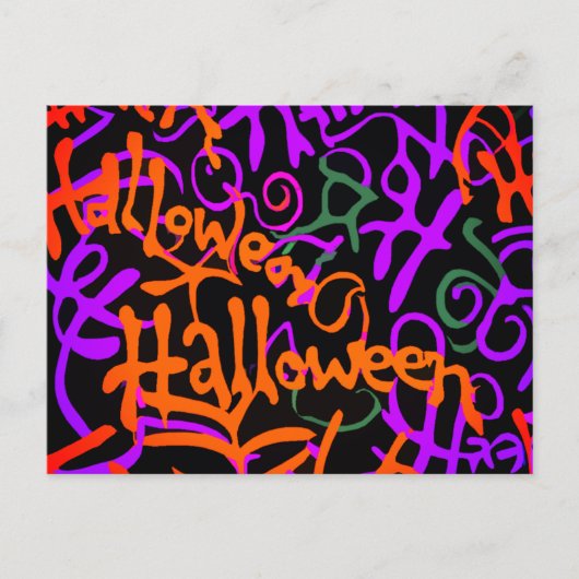 ハロウィン カラー ポストカード (正面)