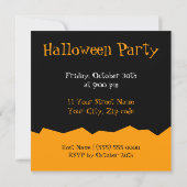 ハロウィン カートゥーンマスコット パーティー招待状 招待状 (裏面)