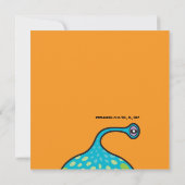 ハロウィン カートゥーンモンスター 緑のエイリアン 子供パーティー 招待状 (裏面)