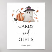 ハロウィン カードとギフト ベビーシャワー サイン (正面)