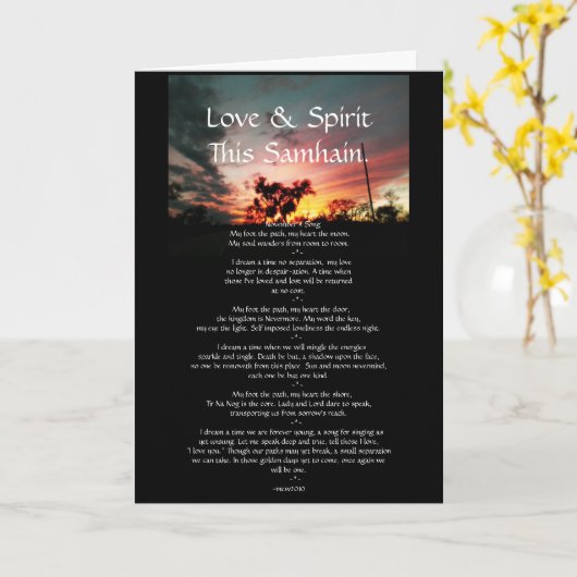 ハロウィン カード (黄色い花)