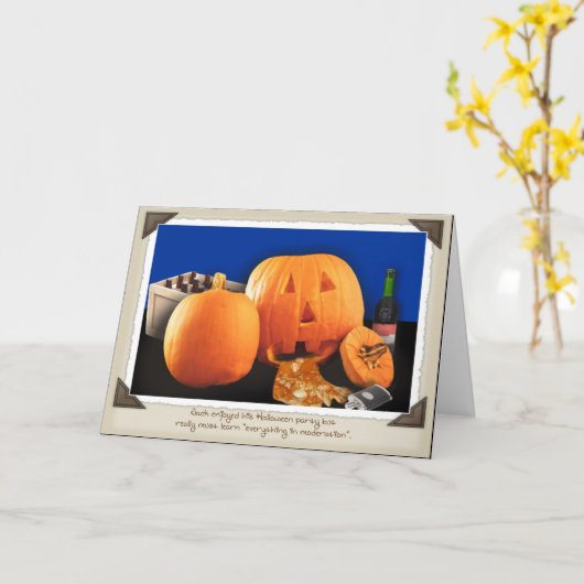 ハロウィン カード (黄色い花)