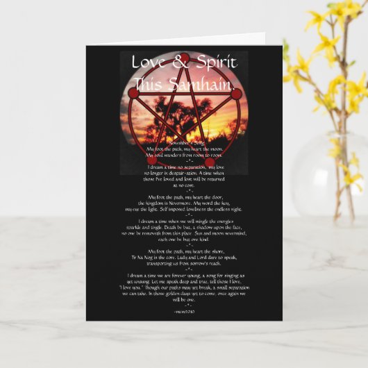 ハロウィン カード (黄色い花)