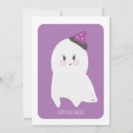 ハロウィン カード かわいい おばけ (正面)