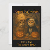 ハロウィン カード 交換可能な写真＆カスタム テキスト (正面)