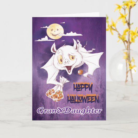 ハロウィン カード 孫娘 (黄色い花)