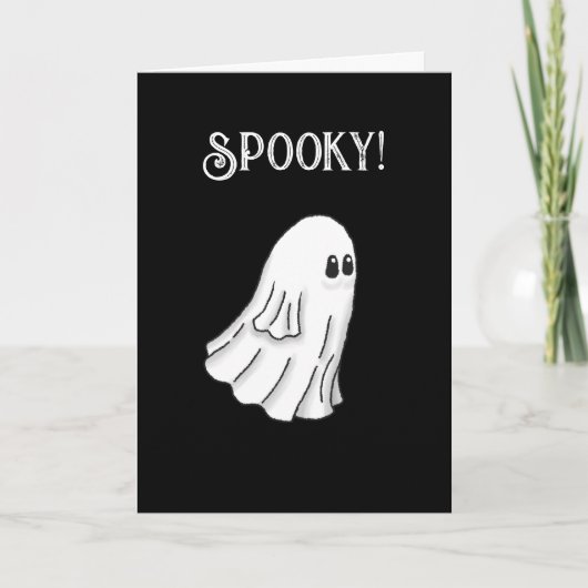 ハロウィン カード 幸せな おばけ (正面)