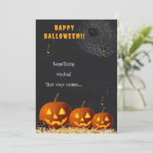 ハロウィン カード | 怖いカボチャ & クモ (スタンド正面)