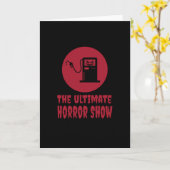 ハロウィン - ガソリンスタンドでの究極のホラーショー カード (黄色い花)