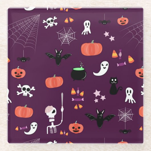 ハロウィン ガラスコースター (正面)