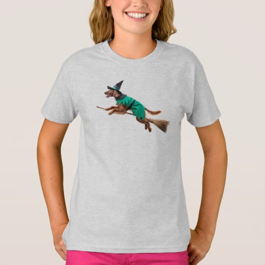 ハロウィン キッズ アイリッシュセッター 面白い Tシャツ (正面)