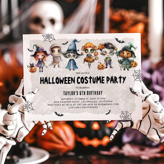 ハロウィン キッズ コスチューム お誕生日おめでとう 招待状
