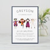 ハロウィン　キッズ　コスチューム　バースデー　パーティー　招待状 招待状 (スタンド正面)