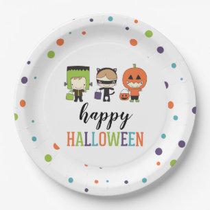 ハロウィン キッズ コスチューム パーティー カラフル ペーパープレート
